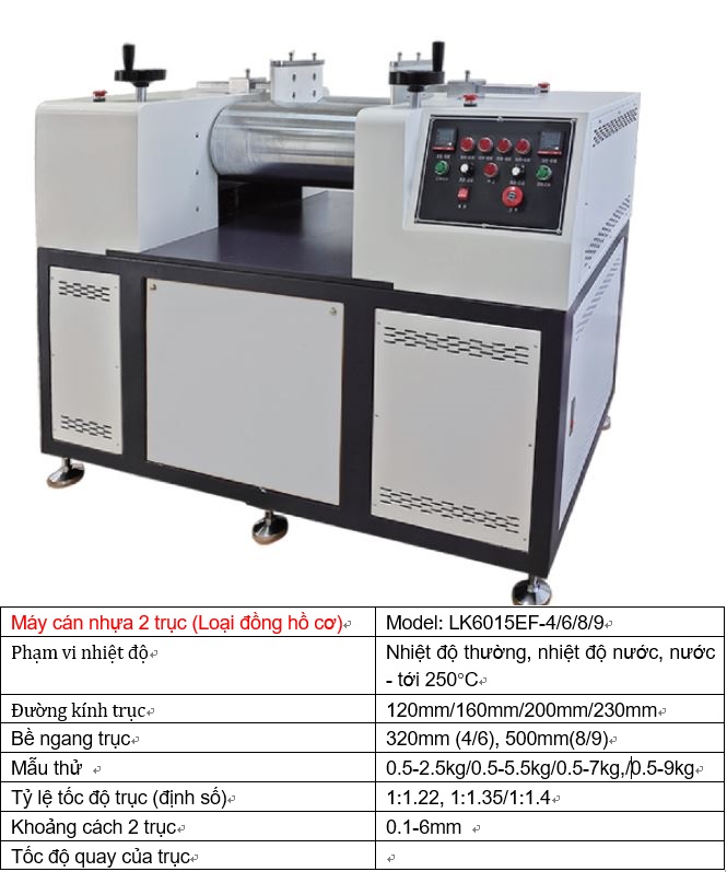máy cán nhựa 2 trục