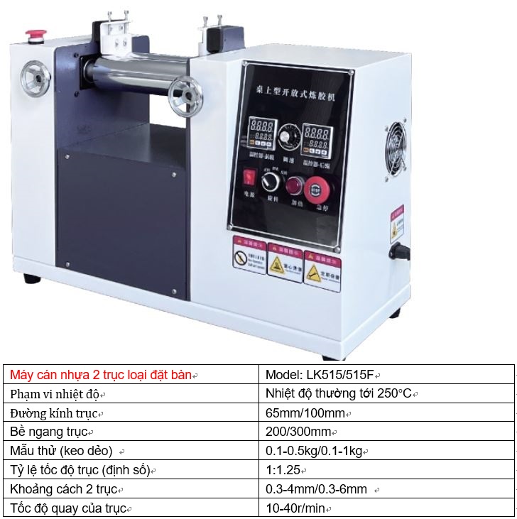 máy cán nhựa 2 trục